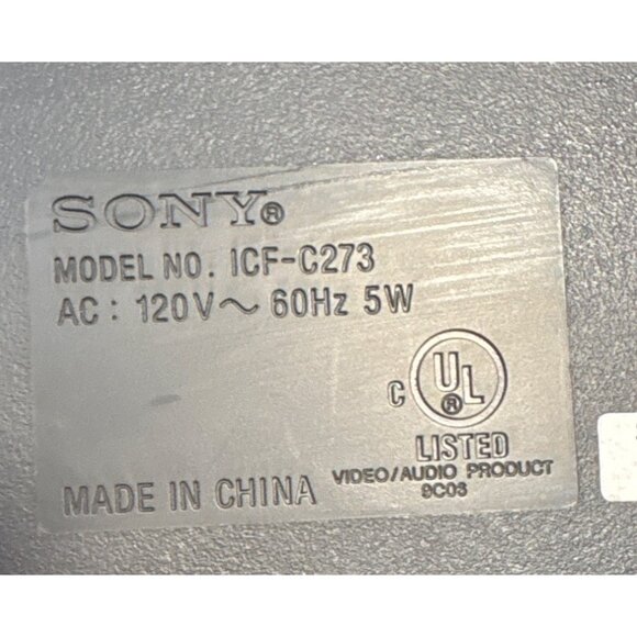 Sony Dream Machine FM/AM Clock Radio ICF-C273 With Dual Alarms & Snooze Function - Picture 7 of 9